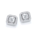 Micro Pave Princess Cut Cz Fancy Stud