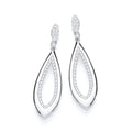 Fancy Pear Cz Drop Earrings