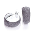 Moondust Finish Black Colour Rh Plated Earrings