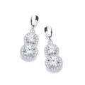 Micro Pave White CZ Drop Earrings