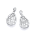 Micro Pave Pear Shape Cz Drop Earrings