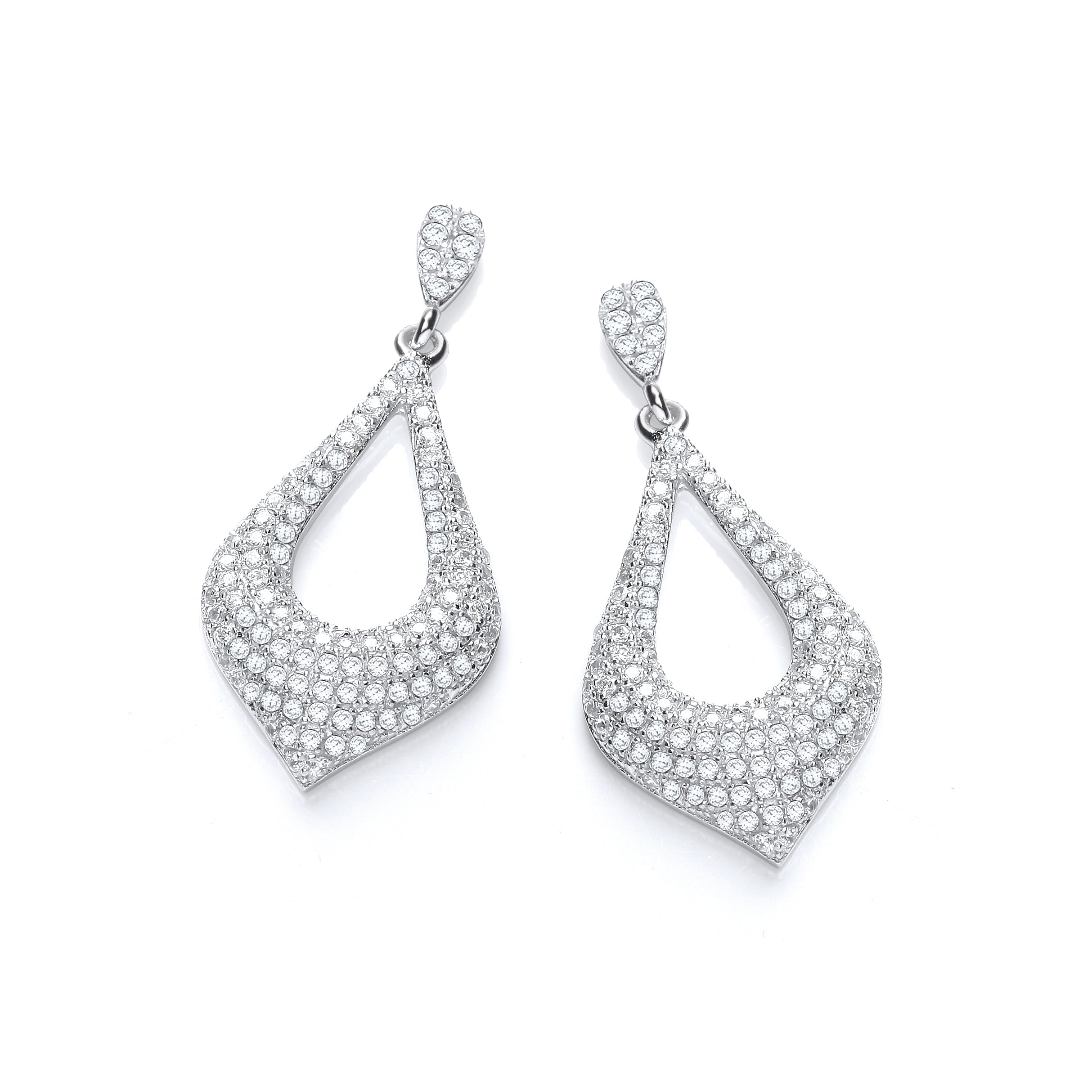 Micro Pave Fancy Cz Drop Earrings