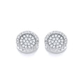 Micro Pave Round Cz Stud Earrings