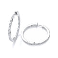 Micro Pave Round Hoop Cz Earrings