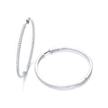 Micro Pave Big Round Hoop Cz Earrings