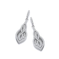 Micro Pave Cz Encrusted Teardrop Shaped Earrings