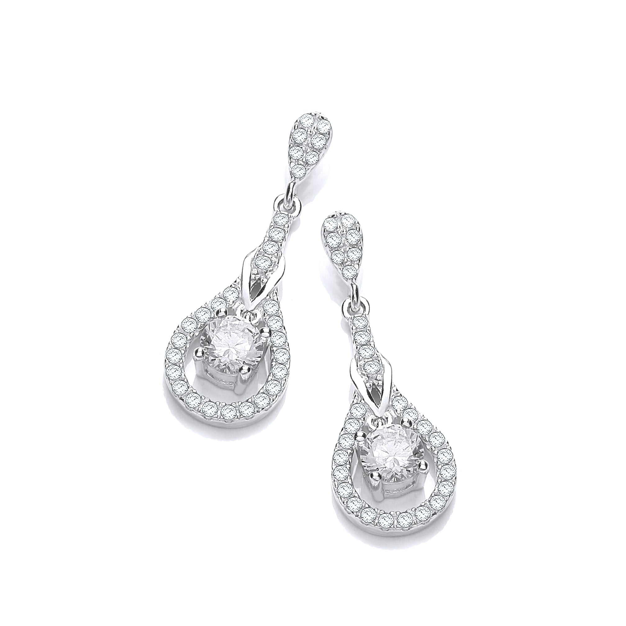 Micro Pave Teardrop Cz Earrings