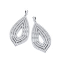 Micro Pave Cz Large Drop Earrings