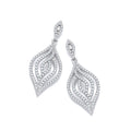 Micro Pave Leaf Cz Earrings