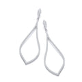 Micro Pave Long Teardrop Cz Earrings