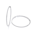 Micro Pave 60mm Round Hoop CZ Earrings