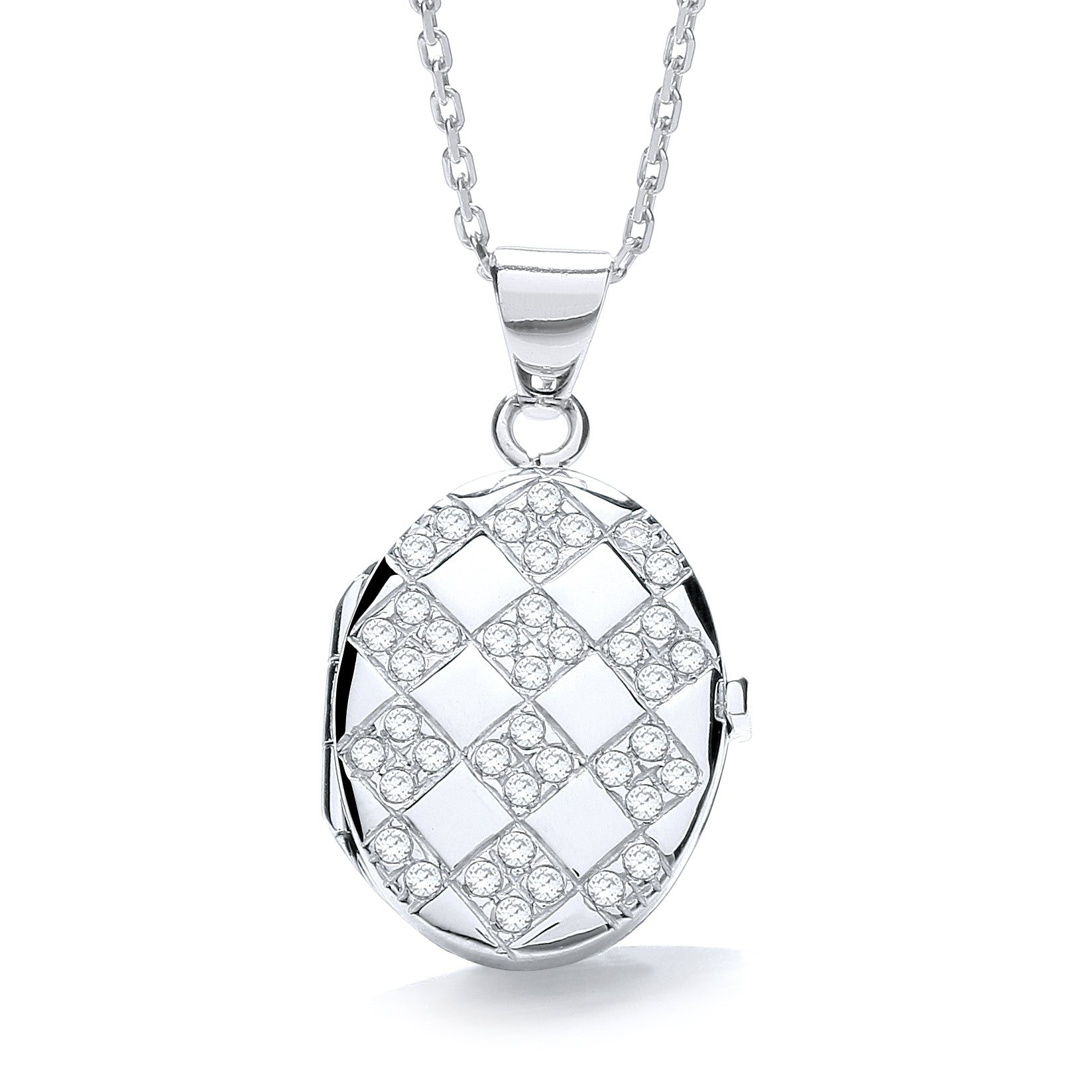 Oval Shape with Design of Czs Locket