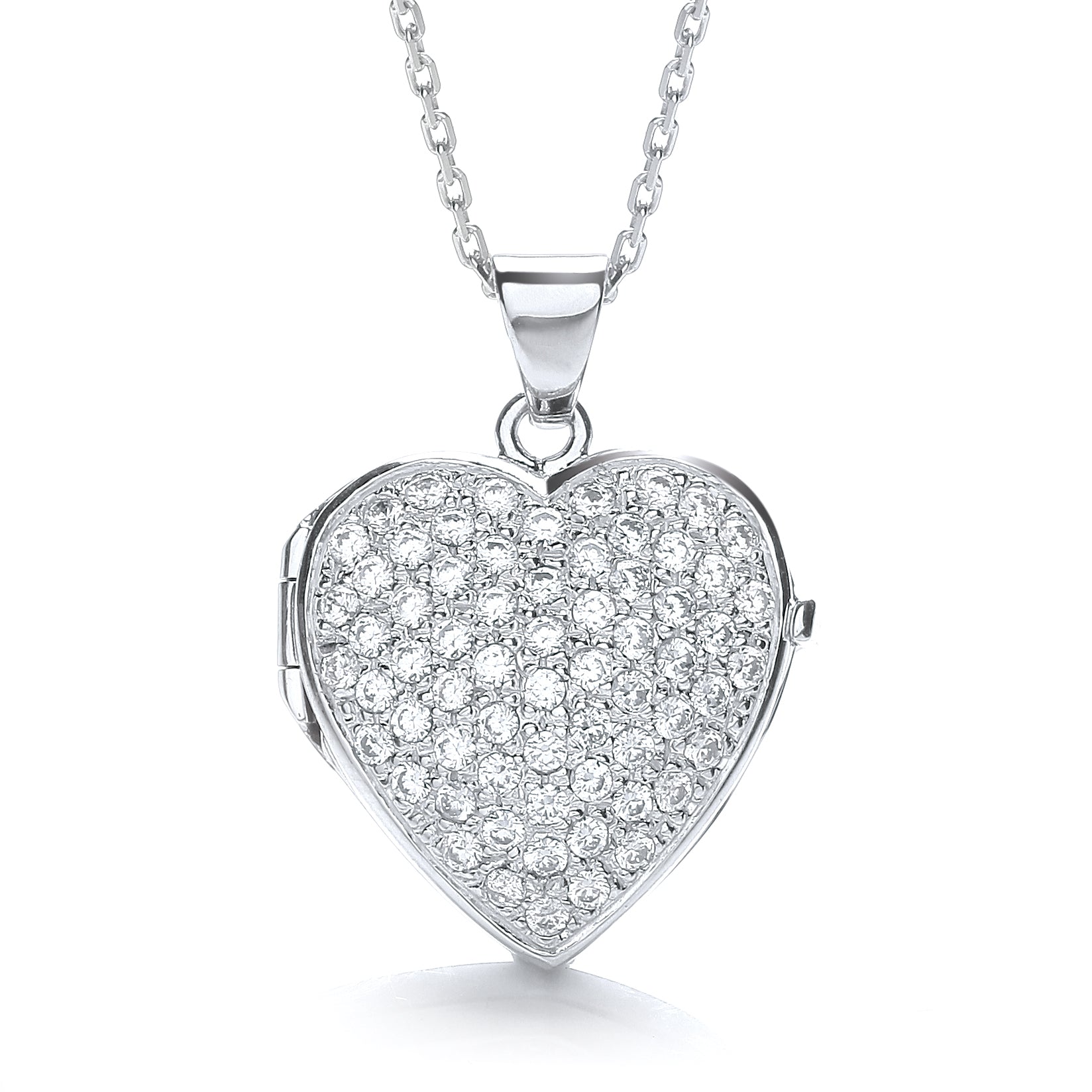 Big Heart Shape All Czs on Front Locket
