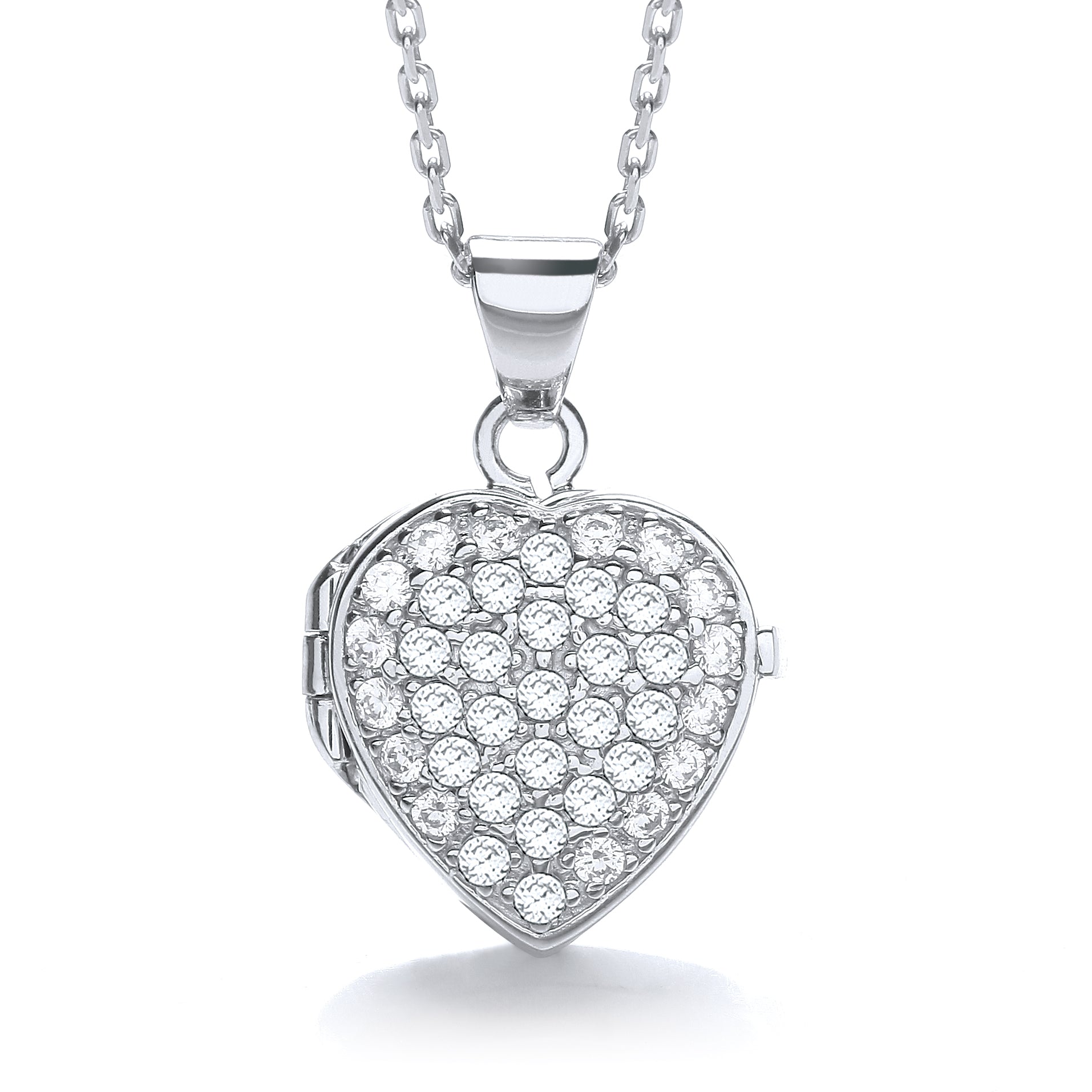 Heart Shape All Czs on Front Locket