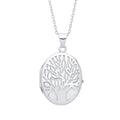 Tree of Life Silver Oval Locket