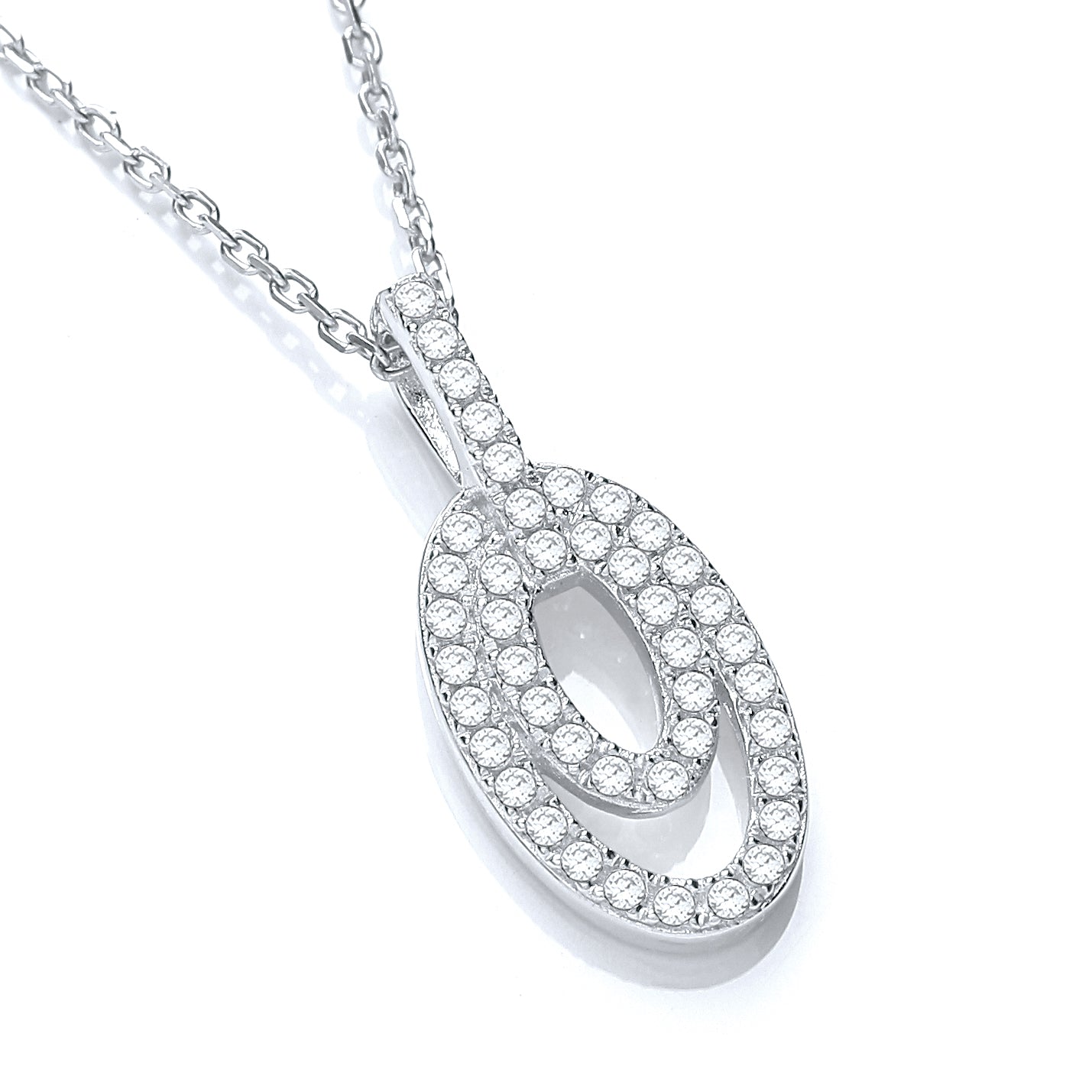 Micro Pave Fancy Pendant Cz with 18 Inch Chain