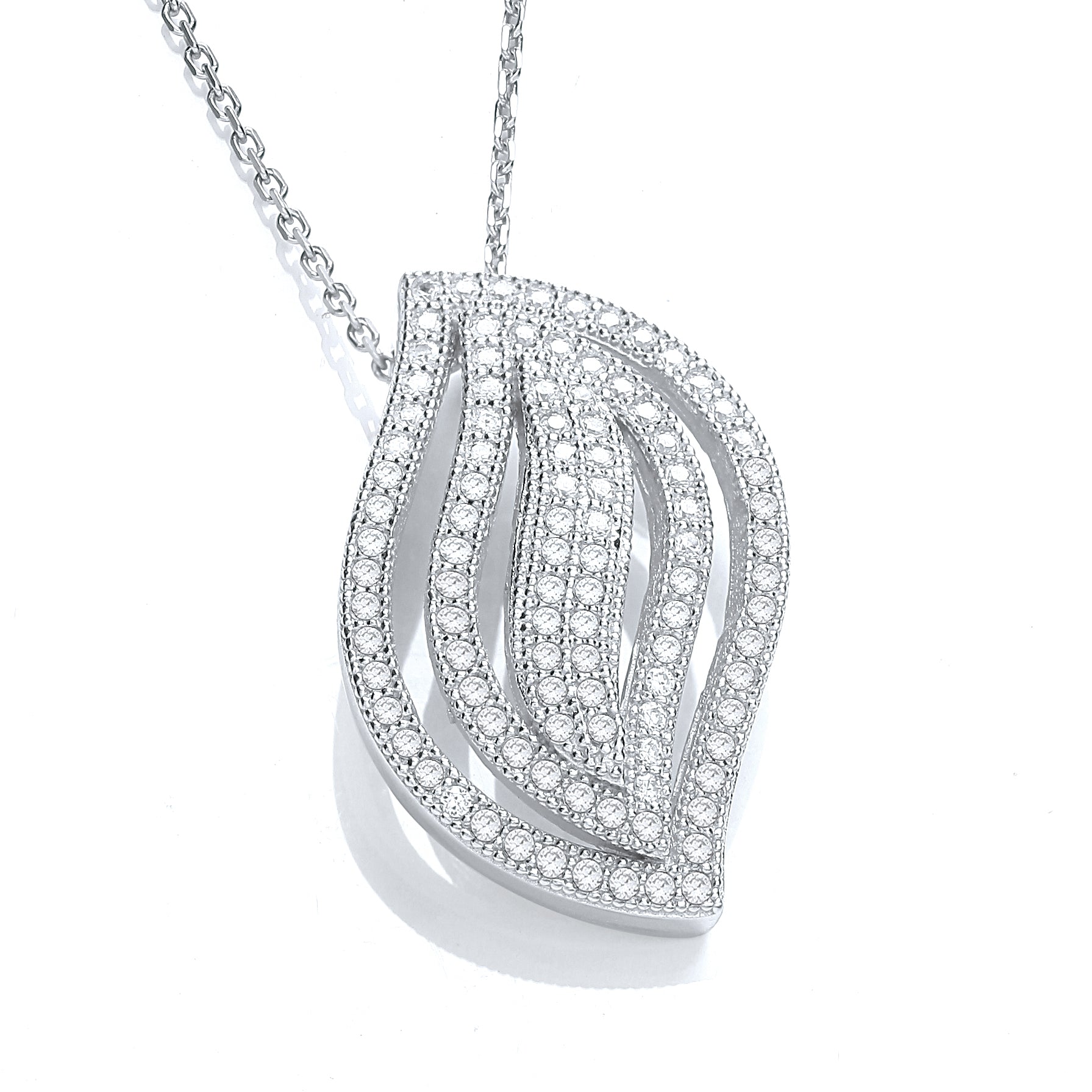 Micro Pave Fancy Pendant Cz with 18 Inch Chain