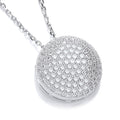 Micro Pave Fancy Pendant Cz with 18 Inch Chain