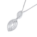 Micro Pave Fancy Cz Pendant with 18 Inch Chain