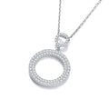 Circle of Life Pave set Cz Pendant with 18 Inch Chain