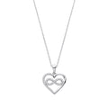 Heart with Infinity CZ Pendant on 16-18 Inch Chain