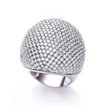 Micro Pave Big Cocktail Ring 503 White Cz