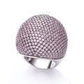 Micro Pave Big Cocktail Ring 503 Pink Cz