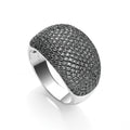 Micro Pave Cocktail Ring 283 Black Cz