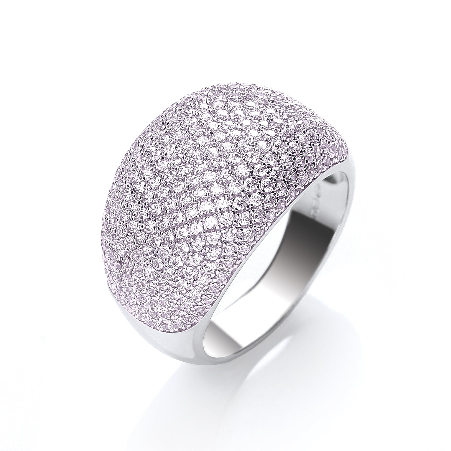 Micro Pave Cocktail Ring 283 Pink Cz
