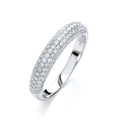 Micro Pave Dome Ring White Cz