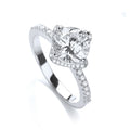 Micro Pave High Setting Ring Cz on Shoulder