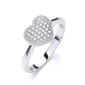 Micro Pave Heart Shape Ring