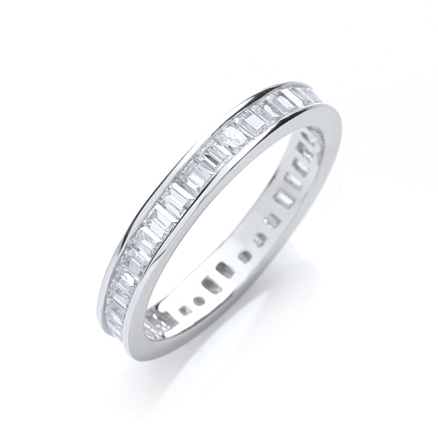Full ET Baguettes Channel Set Cz Ring