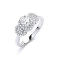 Micro Pave Trilogy with Centre Cz Ring