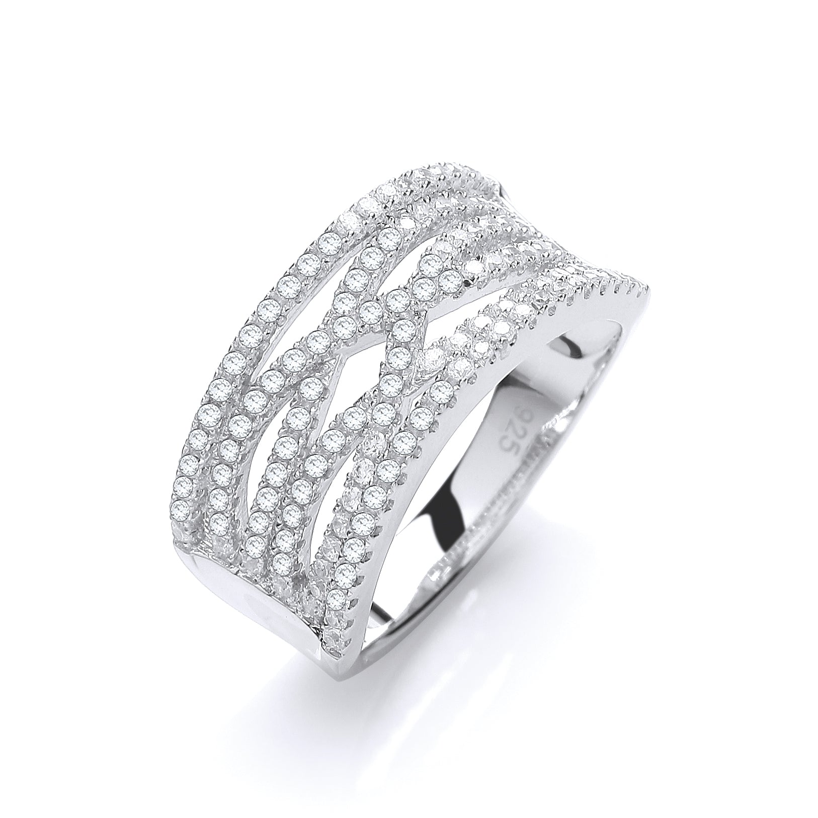 Micro Pave White Cz Ring
