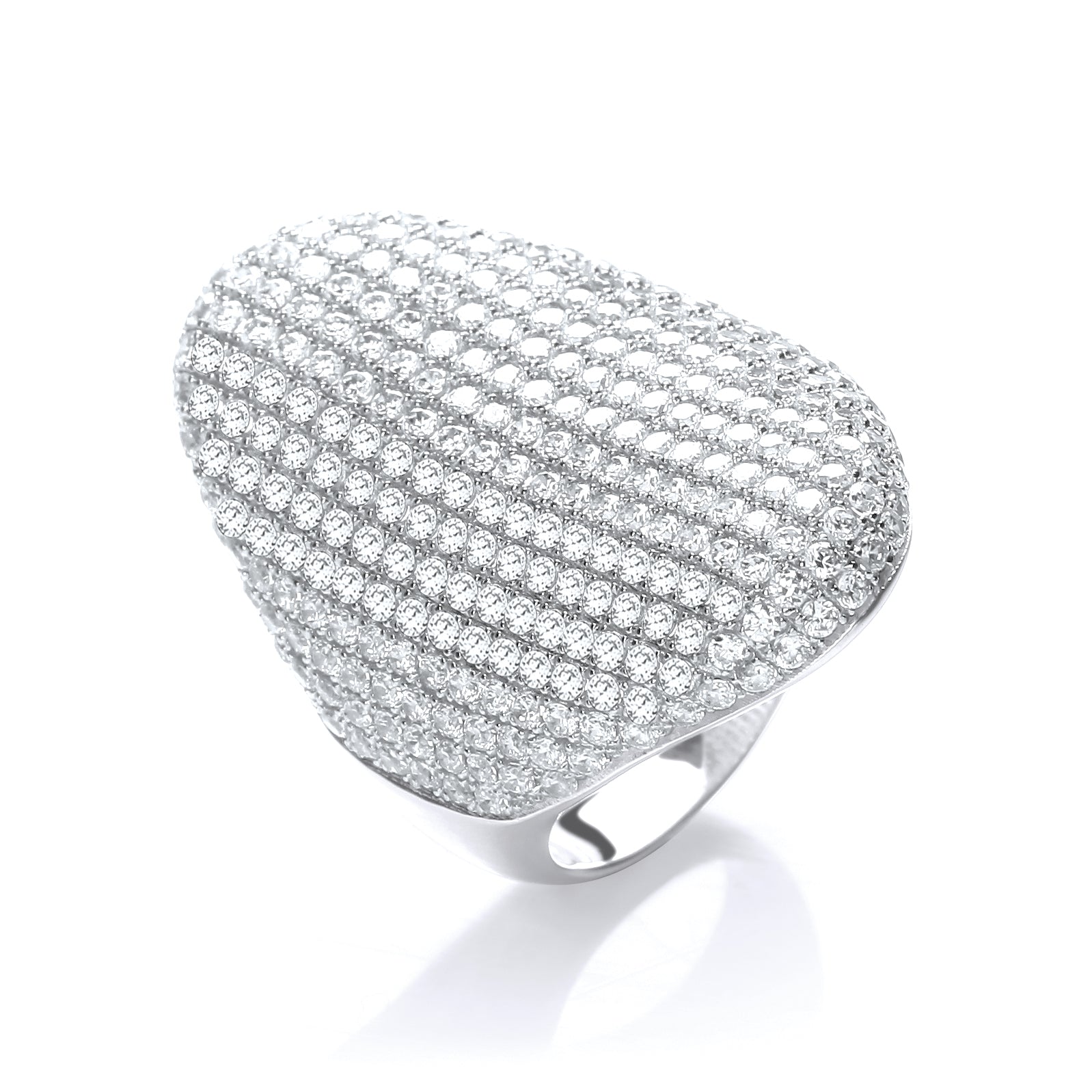 Micro Pave Long Finger Cz Ring