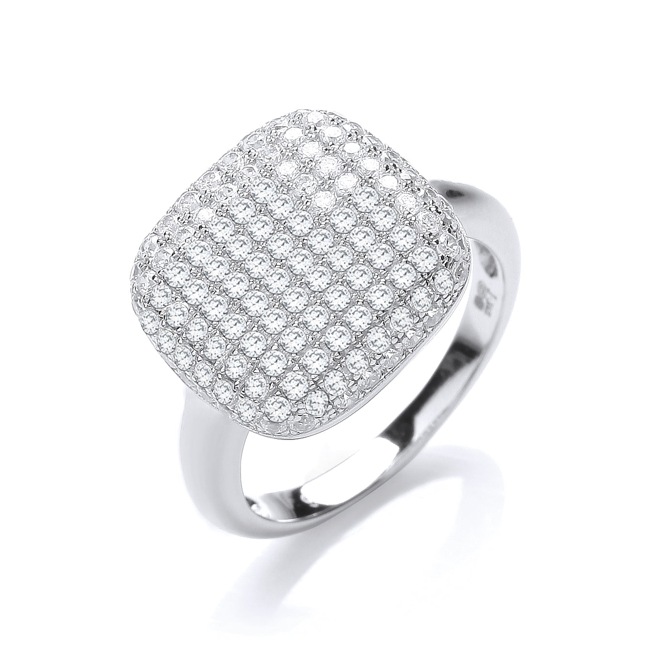 Micro Pave Square Cz Ring