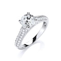 Micro Pave Solitaire Cz Ring