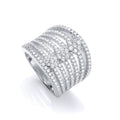Micro Pave Seven Row Czs Ring