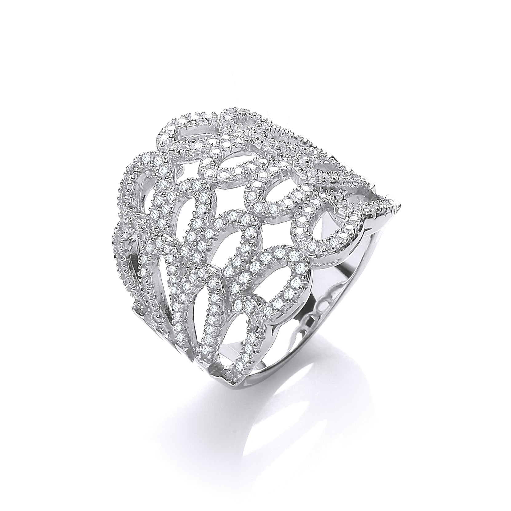 Micro Pave Cz Fancy Ring
