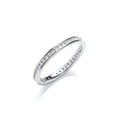 2mm Full ET Round Brilliant Cz Silver Ring