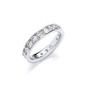 4mm Full ET Round Brilliant Cz Silver Ring
