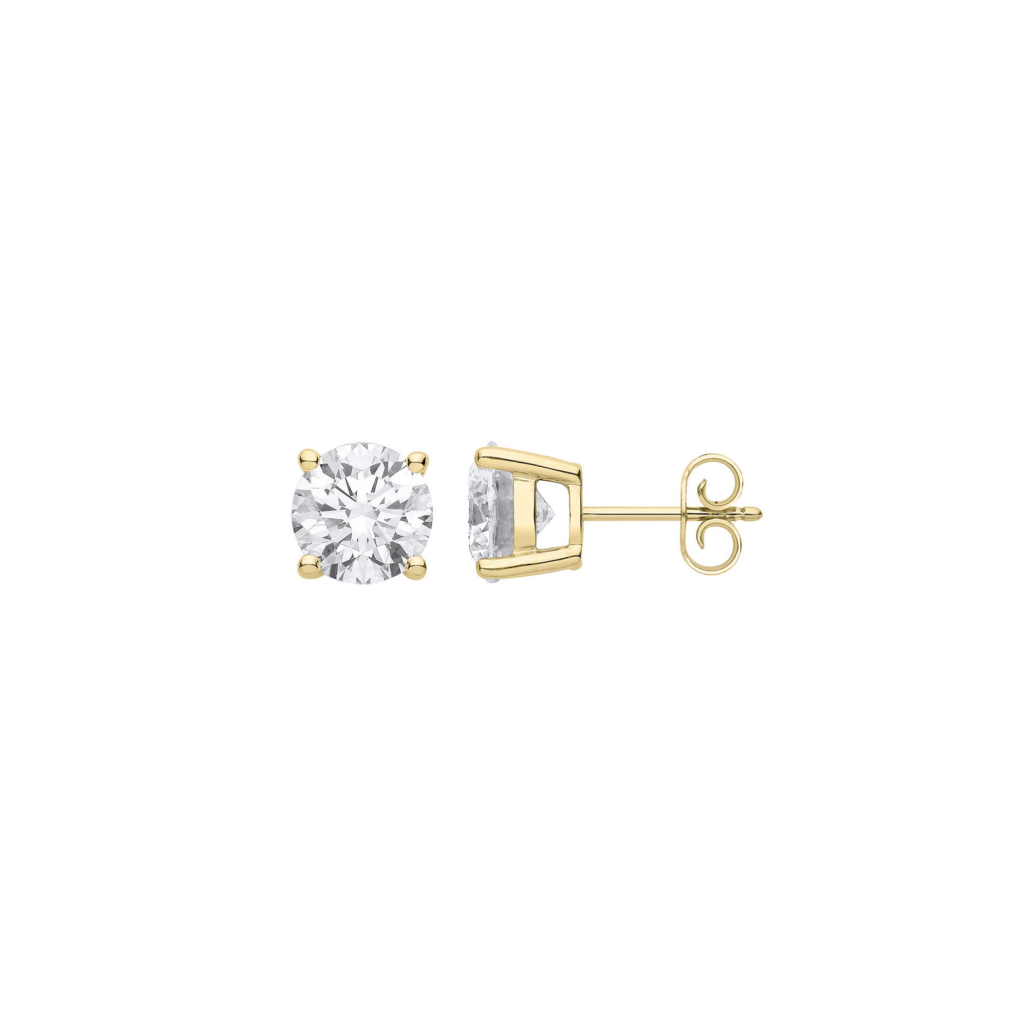 18ct Yellow Gold 2.00ctw LAB GROWN Diamond Earrings IGI Certified