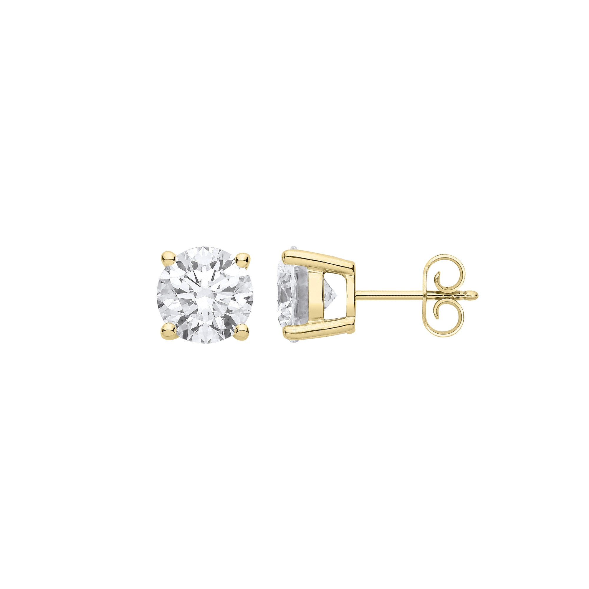 18ct Yellow Gold 3.00ctw LAB GROWN Diamond Earrings IGI Certified