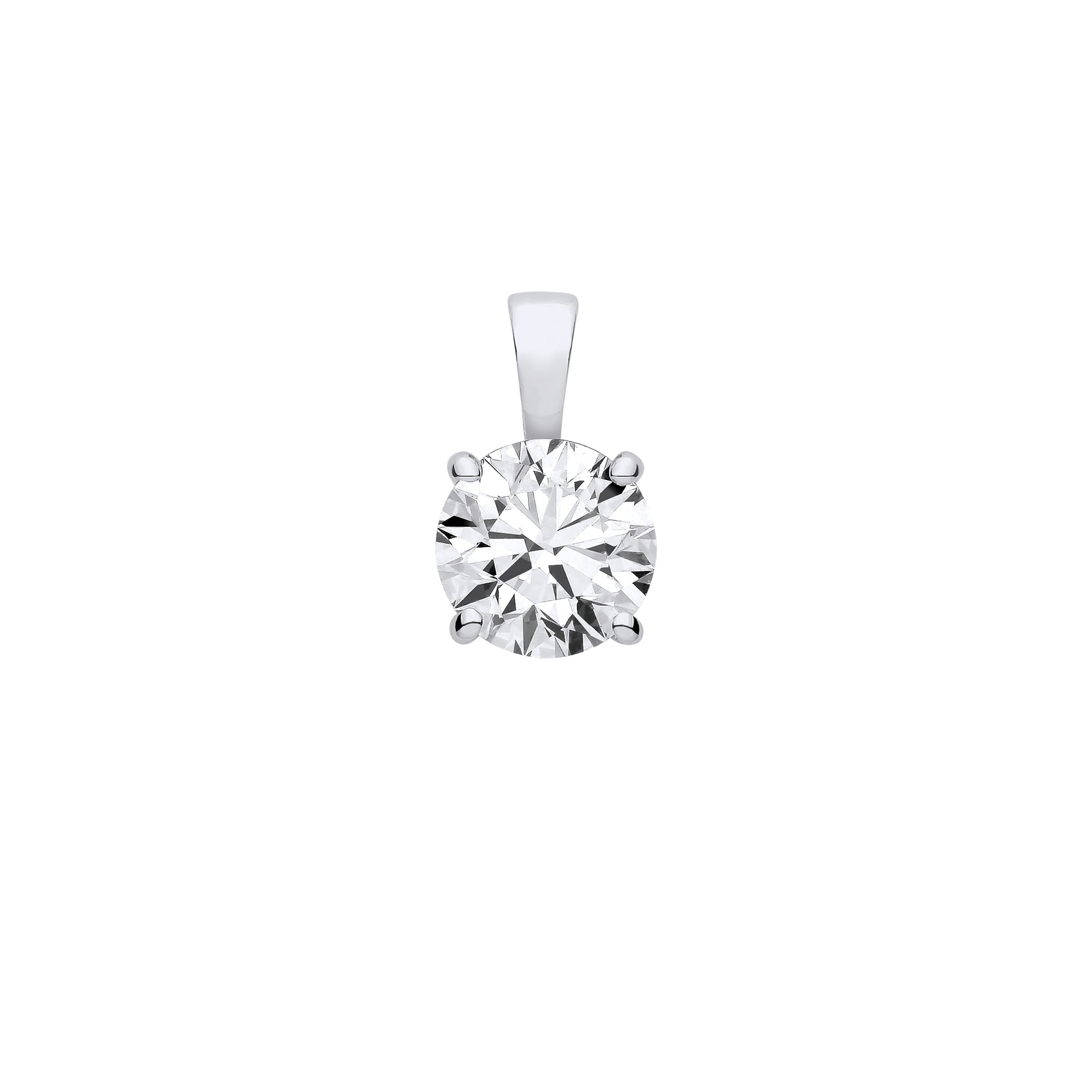 18ct White Gold 1.00ctw LAB GROWN Diamond Pendant IGI Certified