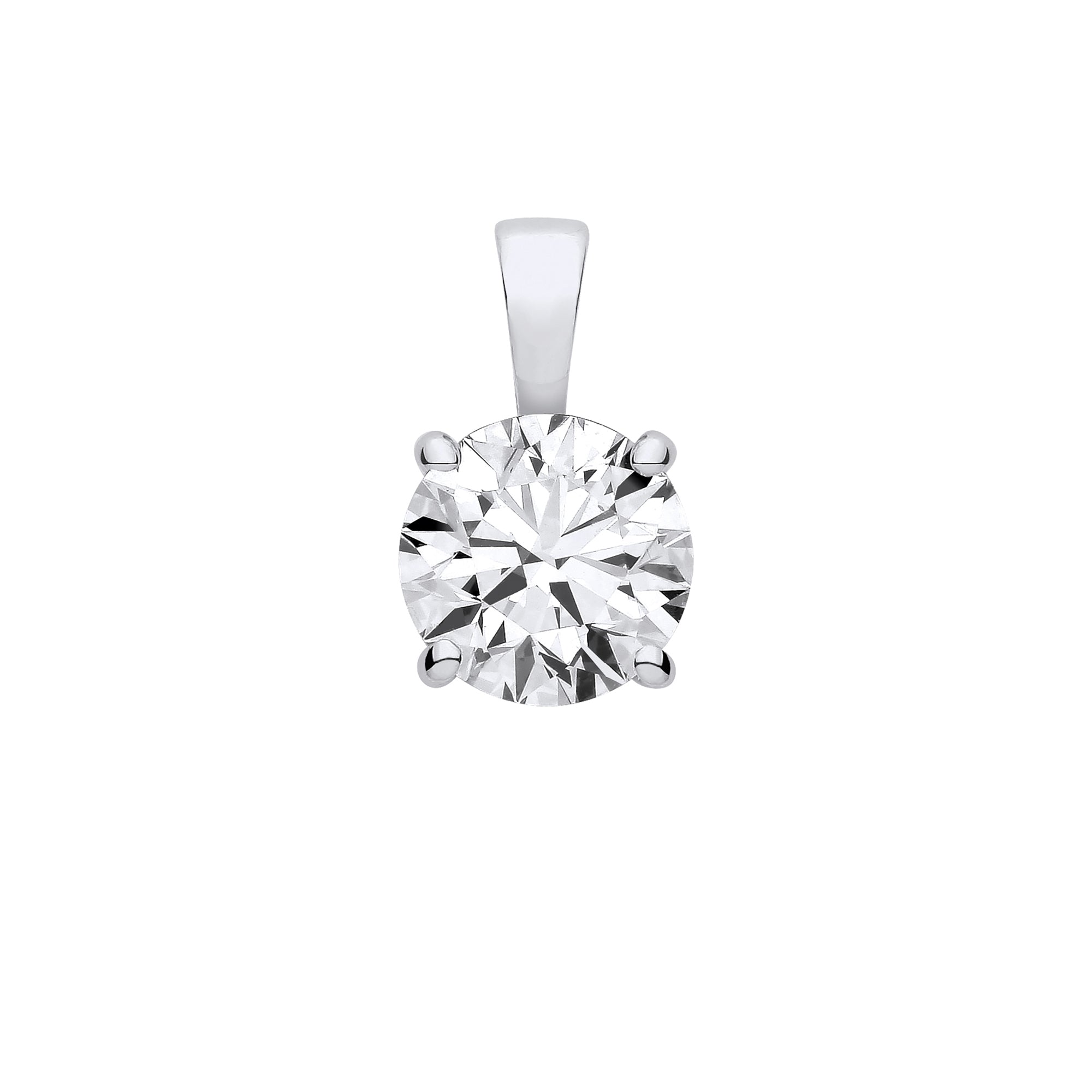 18ct White Gold 2.00ctw LAB GROWN Diamond Pendant IGI Certified