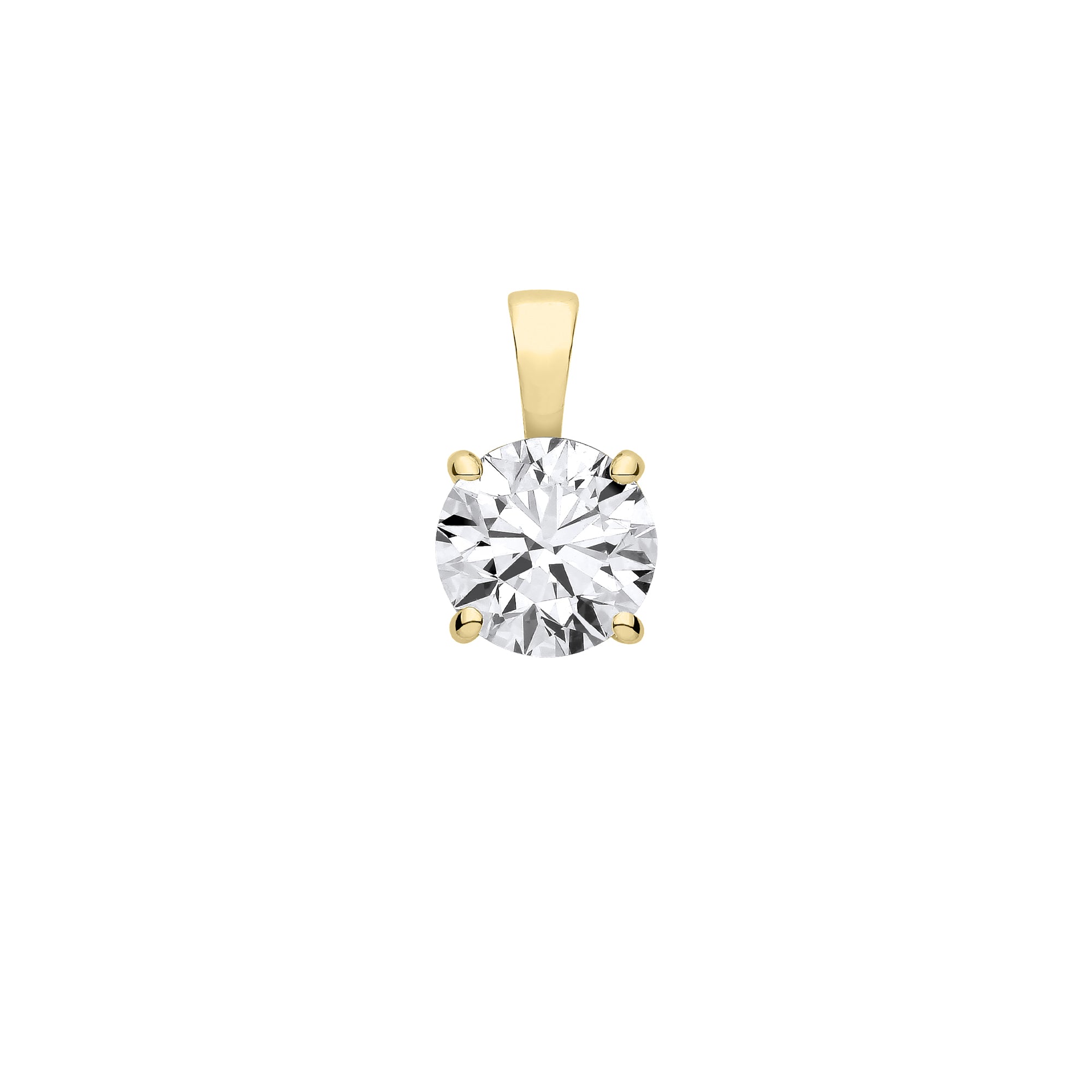 18ct Yellow Gold 1.00ctw LAB GROWN Diamond Pendant IGI Certified