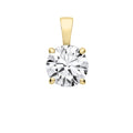 18ct Yellow Gold 3.00ctw LAB GROWN Diamond Pendant IGI Certified