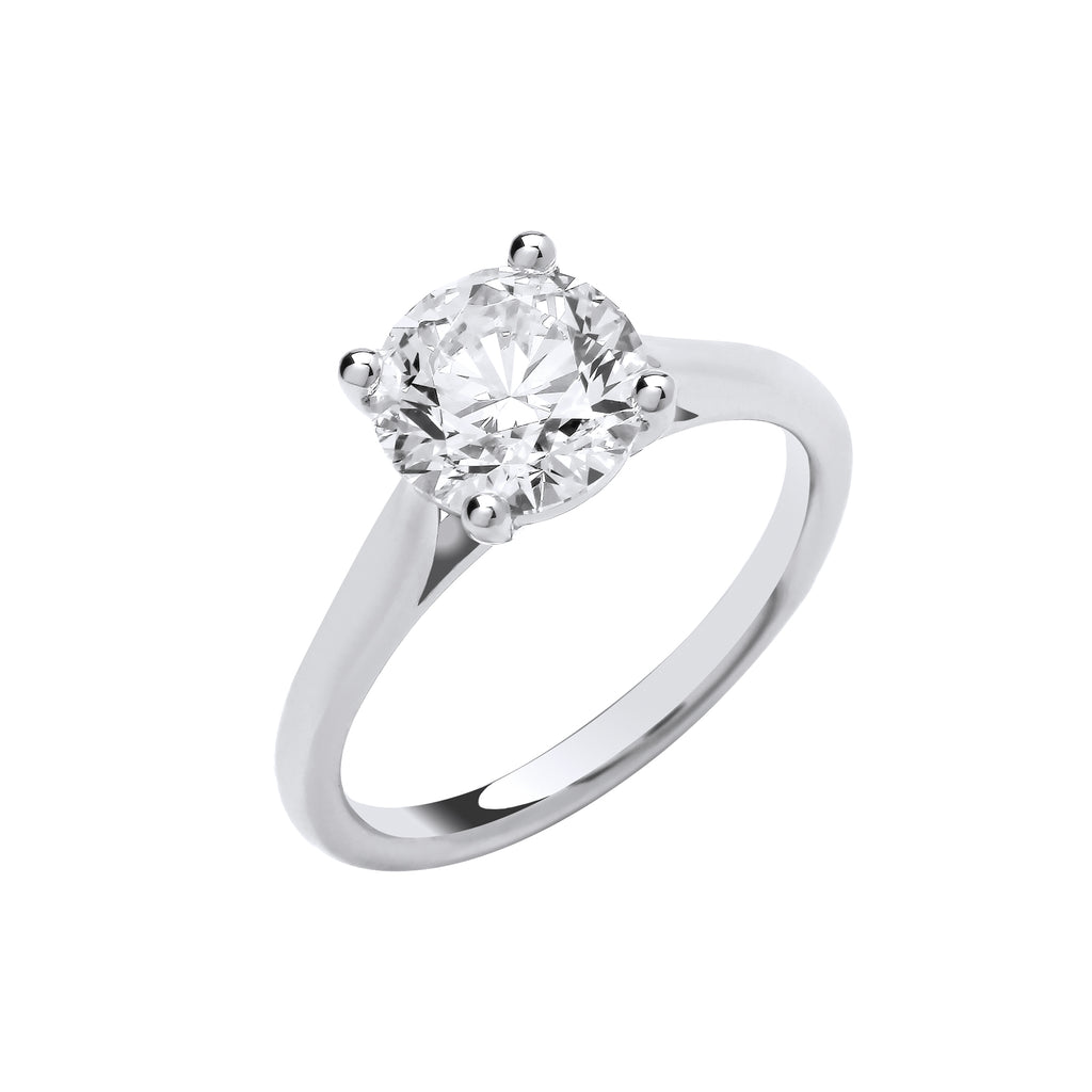 18ct White Gold 2.00ctw Solitaire LAB GROWN Diamond Ring IGI Certified