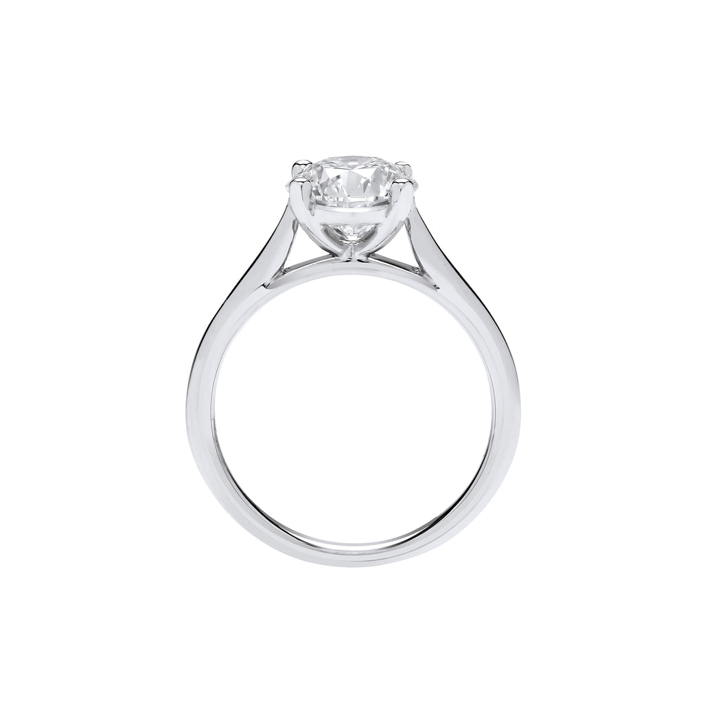18ct White Gold 2.00ctw Solitaire LAB GROWN Diamond Ring IGI Certified